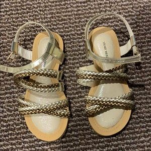 Stuart Weitzman Gold Strappy Sandals